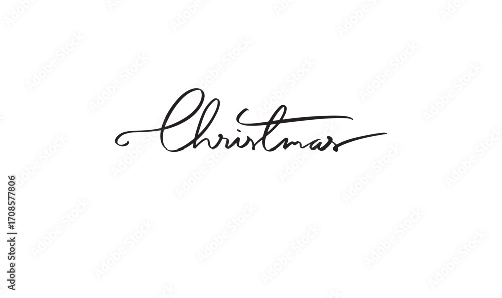 Poster christmas text font calligraphy hand written lettering script black color object icon christmas merr