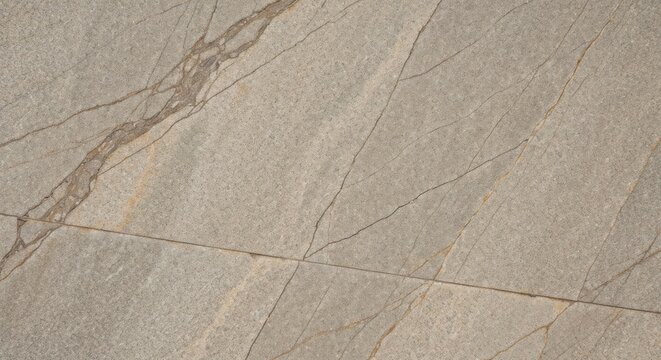 Close-up view of a light gray stone or tile surface with golden veins - Powered by Adobe