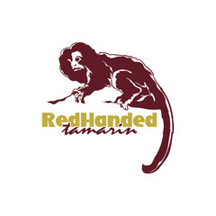 Red handed tamarin monkey design vector illustration, funny smart pet with an emotional face