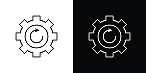 Recovery icon in line design. Editable stroke icons.