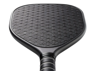 Black paddle isolated on transparent background for table tennis
