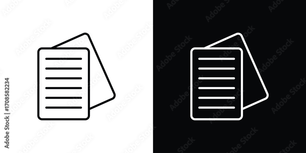 Aufkleber Notes icon in line design. Editable stroke icons.
