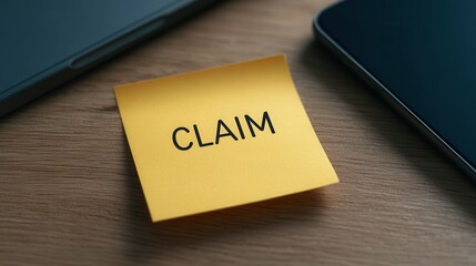 Reminder Note on a Desk Surrounded by Smartphones