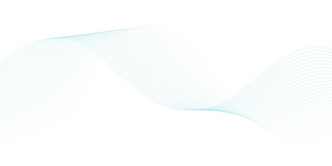 Abstract wavy lines in a blue digital background vector illustration