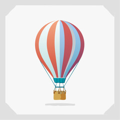 Naklejka premium Illustrative Representation of a Colorful Hot Air Balloon Floating in the Sky