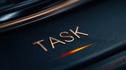 Close-up View of the Word Task on a Surface