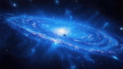 Fototapeta premium Cosmic blue galaxy