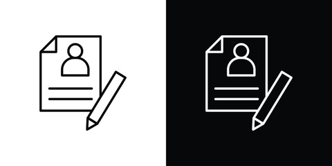 Enrollment icon in line design. Editable stroke icons.