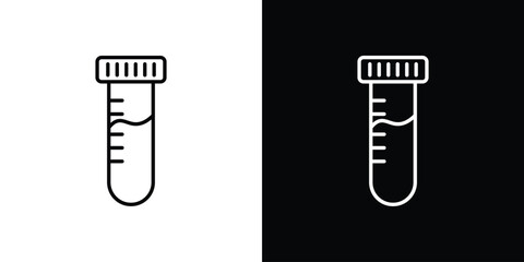 Blood sample icon in line design. Editable stroke icons.