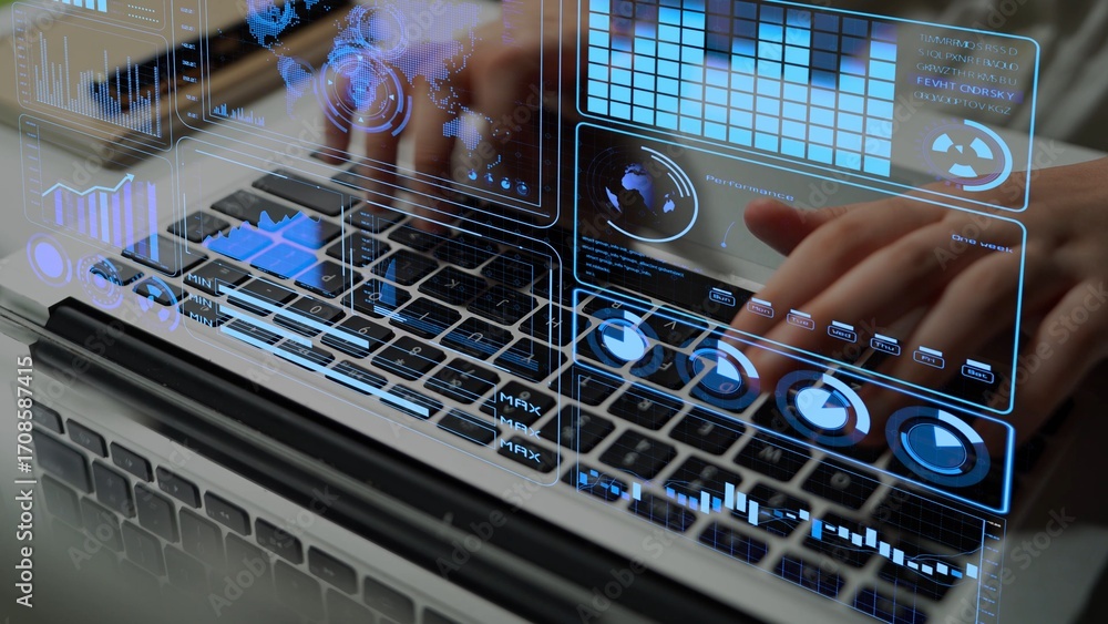 Fototapete data analytics and big data strategy for real-time analytics, predictive data modeling, business int