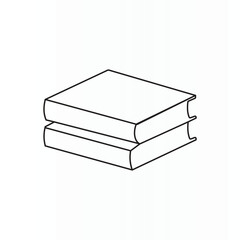 Minimal abstract one line sketch artwork for creative book design