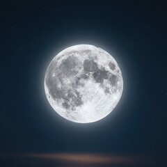 Obraz premium Full Moon. Ultra-Realistic Night Sky Photo.
