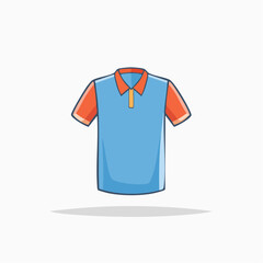 Vibrant Cartoon Polo Shirt Design: A Colorful and Playful Apparel Illustration