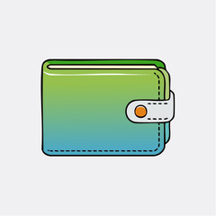 Vibrant Gradient Wallet Illustration: A Conceptual Depiction of Financial Concepts and Modern Aesthetics