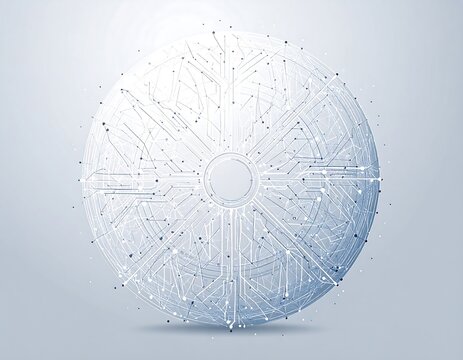 Abstract sphere with circuit design