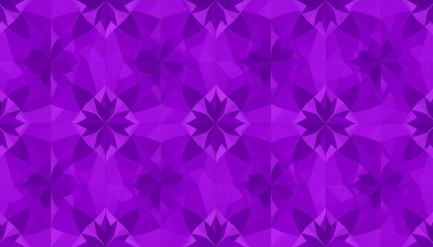 Abstract Purple Kaleidoscope Pattern - Geometric Design for Modern Backgrounds. - Powered by Adobe