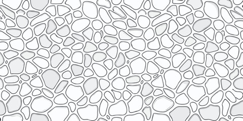 Abstract organic shapes pattern with irregular outlines and subtle shading on white background