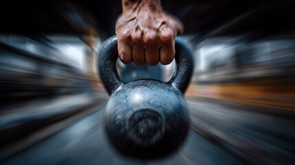 Dynamic First-Person Kettlebell Swing with Motion Blur Effect