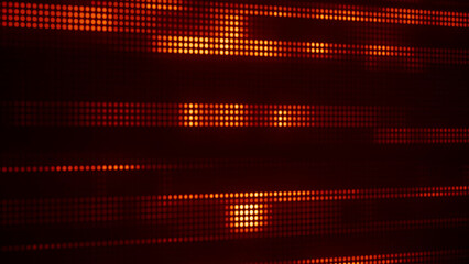 Red and orange glowing digital dots technology background 4k futuristic poster cover banner design