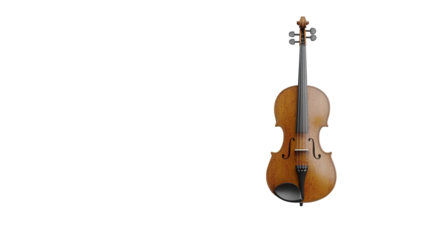 Acoustic violin isolated on transparent background