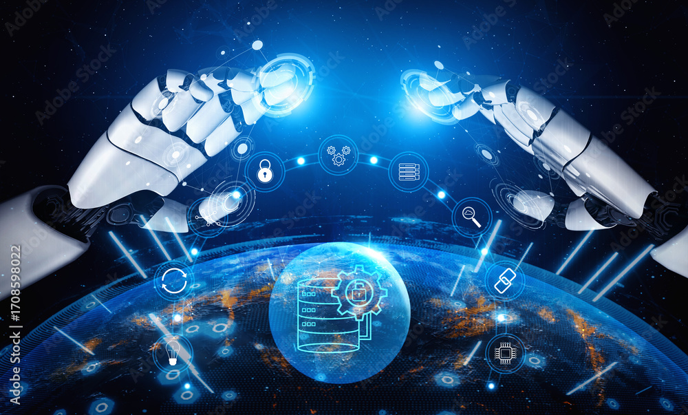 Poster ai for global data security and database management. empowering businesses with secure ai data prote
