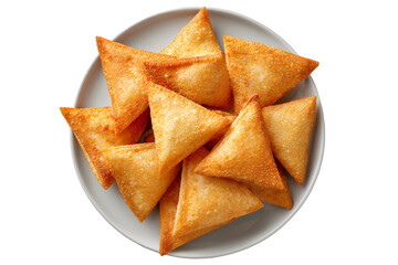 Top-Down View of Crispy Triangle Treats