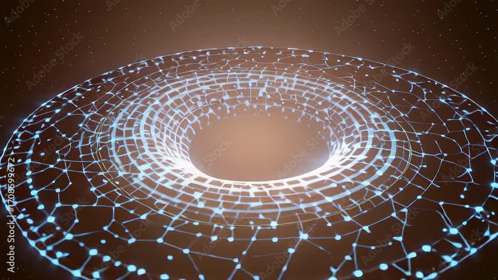 Poster explore the mesmerizing digital wormhole animation in space background for your project needs today