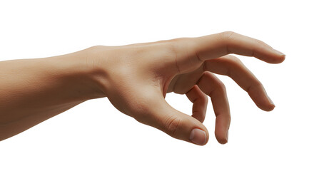 Hand reaching out, ready to hold or grab something with soft and gentle fingers in natural light