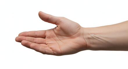 Open hand gesture, welcoming or offering help, ready to receive something in a friendly manner