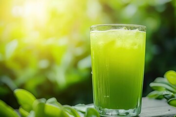 Green Tea Superfood Drink Photo Wellness Concept