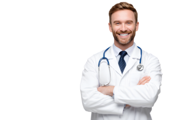 Confident Male Doctor with Folded Arms