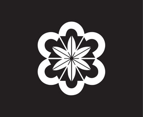 abstract floral background Black White Floral Outline Mandala Design