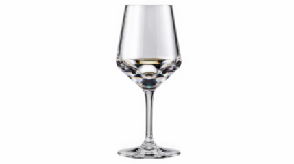Wine Glass with Stem Centered on Black