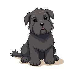 Naklejka premium Cute Baby Giant Schnauzer Clipart 02