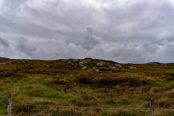 The barren landscape on the Isle of Coll in Argyll and Bute, Scotland