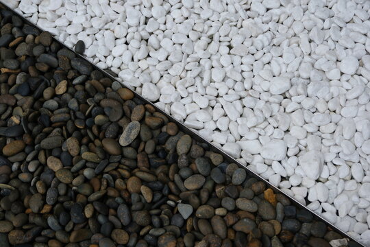 Black and White Pebble Contrast
