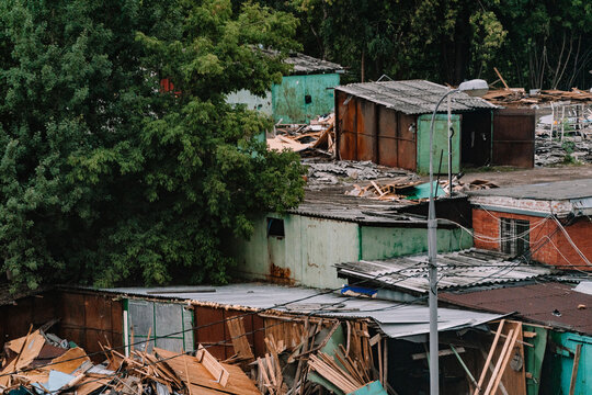 Urban decay reveals the aftermath of a recent demolition project