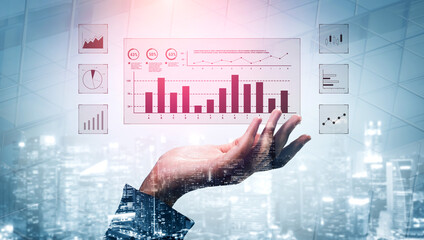 An interface for financial data analysis and stock market reporting. A collection of charts for...