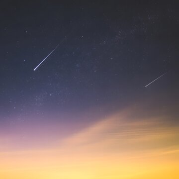 night sky with stars and clouds