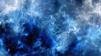 Fototapeta premium A swirling nebula of icy blues and galactic whites capturing the dance of creation with subtle light
