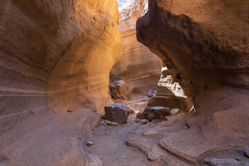 Barranco De Las Vacas slot canyon - Gran Canaria Spain