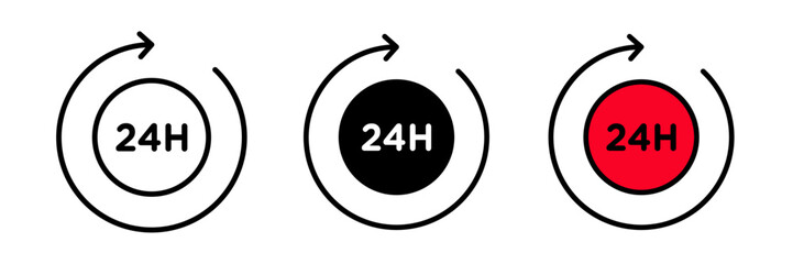 24 Hour time icon