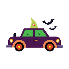 Fototapeta premium halloween car vector art