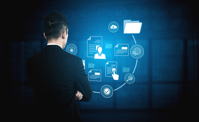 Document management system for secure file storage, organized access, and efficient digital workflow including verification, upload, analytics, and approval process Vouch