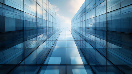 Glass Skyscraper View.