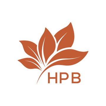 HPB Modern Abstract Botanical Logo with Leaf Motif and HPB Letter mark "HPB" 
