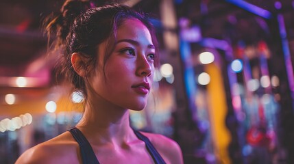 person exercising in the gym