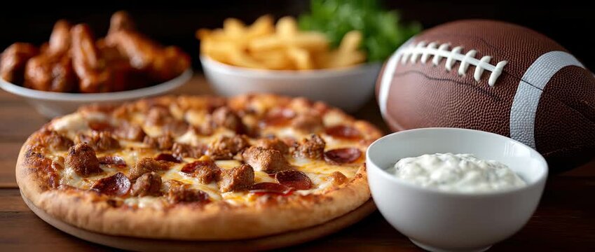 Friends gather to enjoy tasty pizza, wings, and other snacks while celebrating a fun game night filled with excitement