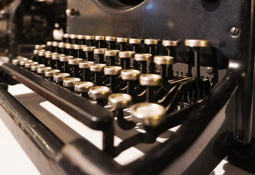 Close-up of an old typewriter