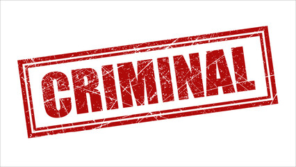Criminal stamp with grunge texture